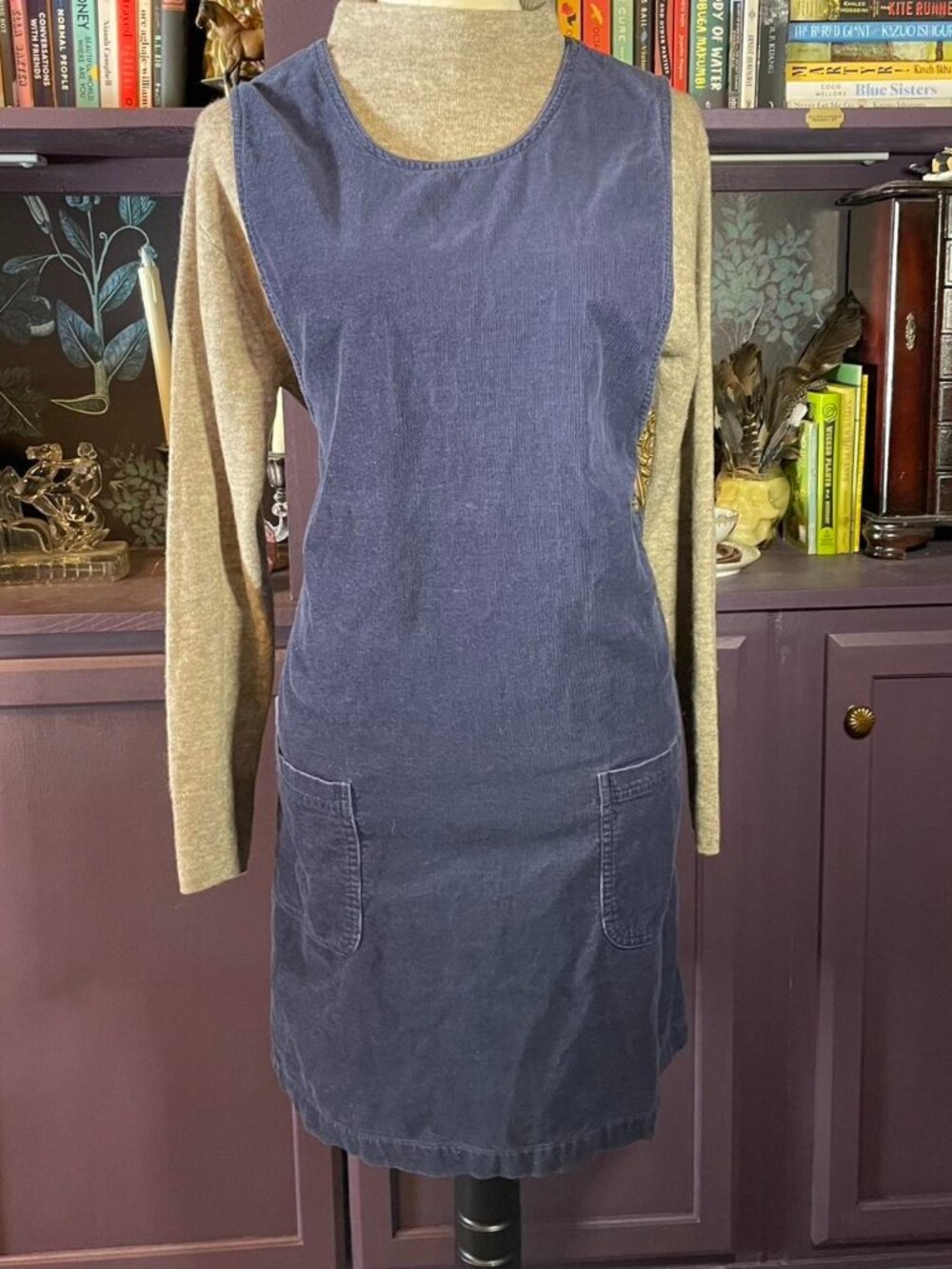 Vintage Blue corduroy smock dress